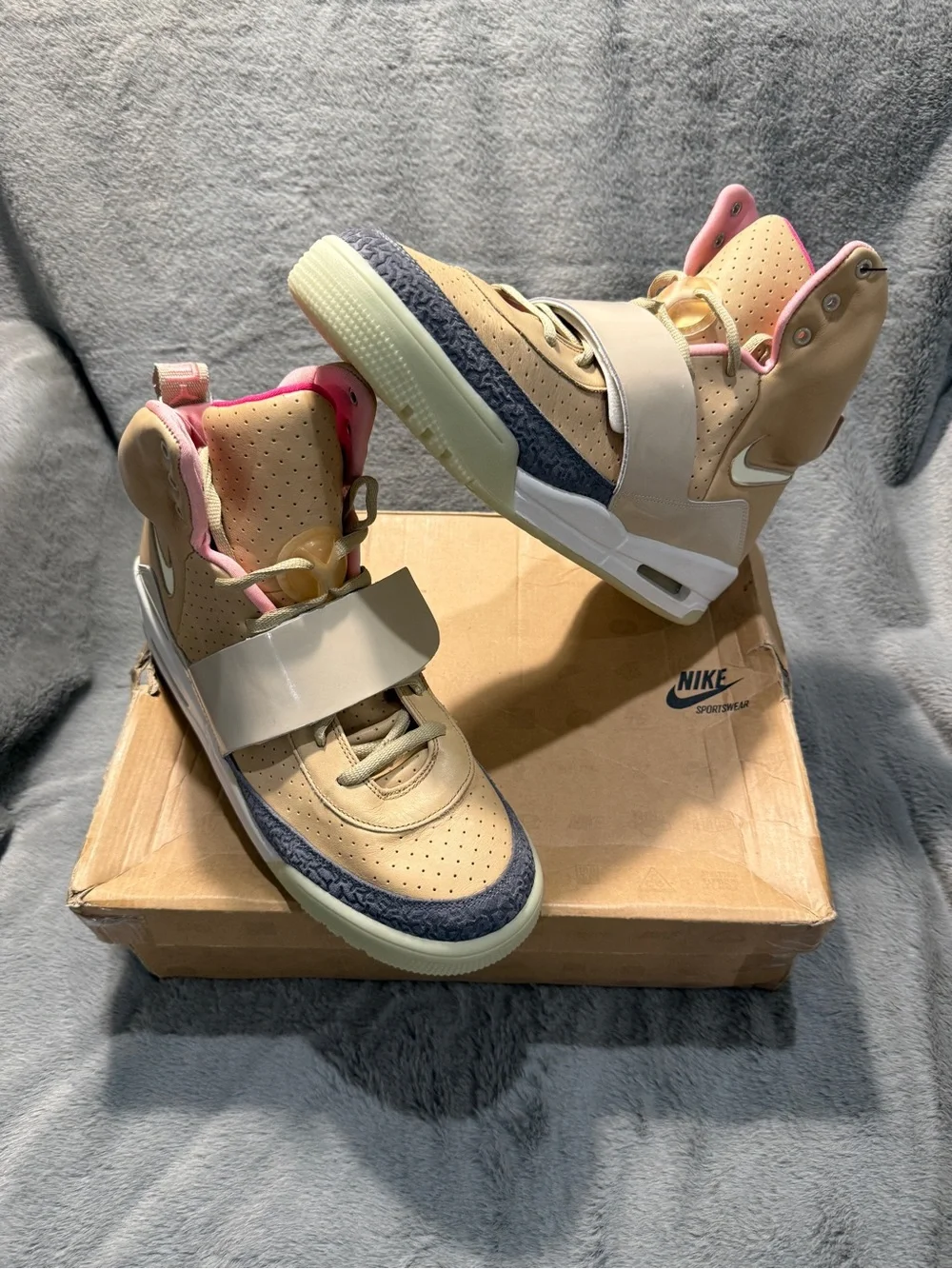 Nike Air Yeezy 1 Net Tan 2009 Size 13 DS Brand New OG ALL Firm Midsole Grail